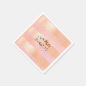 Blush roze en goud gepersonaliseerde papieren serv servetten (Hoek)