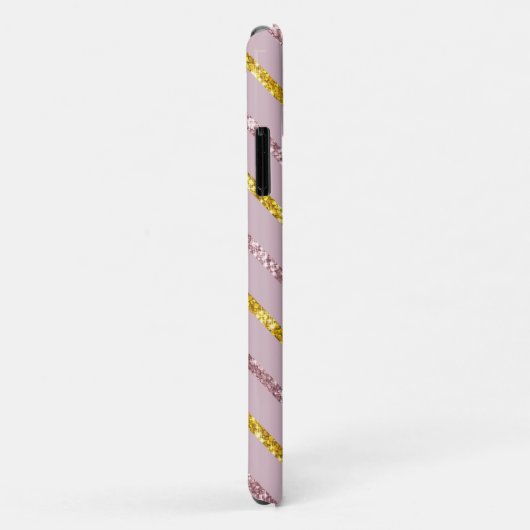 Blush Roze en Goud Gepersonaliseerde Telefoon Case (Achterkant/rechts)