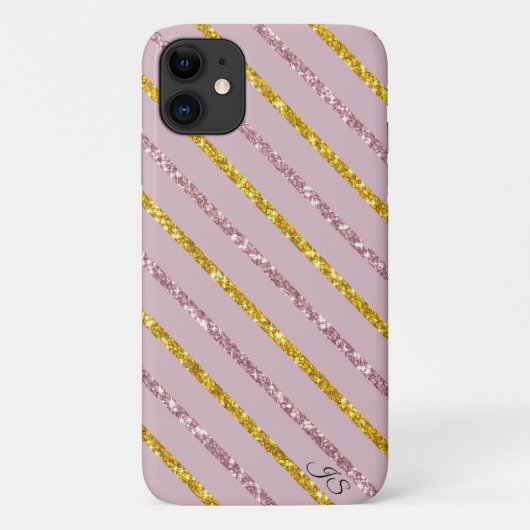 Blush Roze en Goud Gepersonaliseerde Telefoon Case (Achterkant)