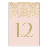 Blush Roze en Goud Glamour Bruiloft Kaart (Achterkant)