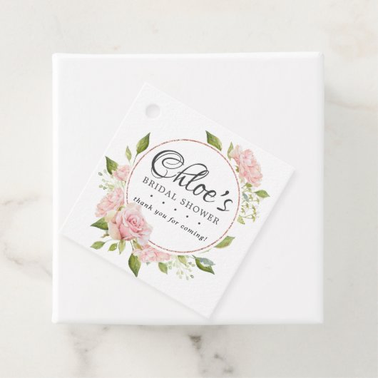 Blush Roze en Goud Lijst Dank u Vrijgezellenfeest Bedankjes Labels (In situ)