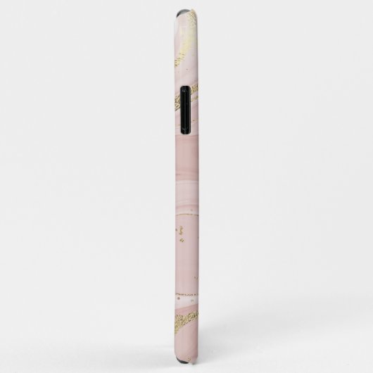 Blush Roze en Goud Marmer Handtekening Case-Mate iPhone Case (Achterkant/rechts)