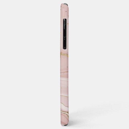 Blush Roze en Goud Marmer Handtekening Case-Mate iPhone Case (Achterkant/links)
