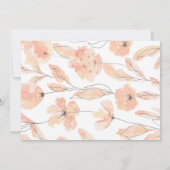 Blush roze en goudelegant floral Baptisme foto Kaart (Achterkant)