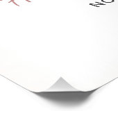 Blush roze en gouden bloemen 70e verjaardag Welkom Perfect Poster (Hoek)