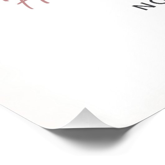 Blush roze en gouden bloemen 90e verjaardag Welkom Perfect Poster (Hoek)