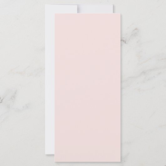 Blush Roze en Gouden Bruiloft Menu (Achterkant)