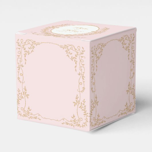 Blush roze en gouden bruiloft swag envelop bedankdoosjes (Voorkant Zijde)