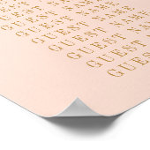 Blush roze en gouden Confetti bruiloft Poster (Hoek)