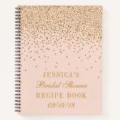 Blush roze en gouden Confetti Vrijgezellenfeest Re Notitieboek (Voorkant)
