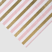 Blush roze en gouden folie streep verjaardagsfeest tissuepapier (Detail)