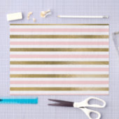 Blush roze en gouden folie streep verjaardagsfeest tissuepapier (Craft)