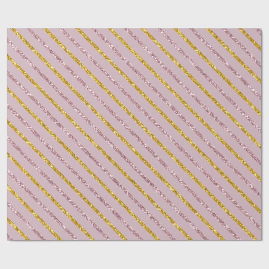 Blush Roze en Gouden Gift Wrap Papier (Vlak)