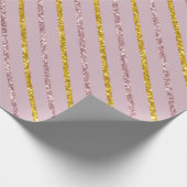 Blush Roze en Gouden Gift Wrap Papier (Hoek)