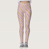 Blush Roze en Gouden Leggings (Voorkant)