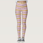 Blush Roze en Gouden Leggings (Voorkant)