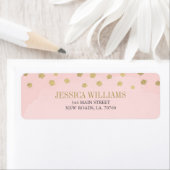 Blush Roze en Gouden Luxe Afstuderen Labels (Insitu)