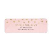 Blush Roze en Gouden Luxe Afstuderen Labels (Voorkant)