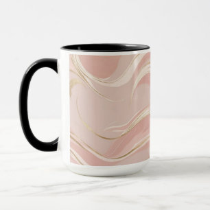 Blush roze en gouden marmeren Mok - Elegant minima