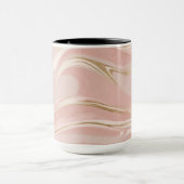 Blush roze en gouden marmeren Mok - Elegant minima (Midden)