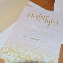 Blush Roze en Gouden Sparkle Bruiloft