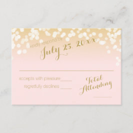 Blush Roze en Gouden Sparkle Lights RSVP