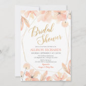 Blush roze en gouden tuin botanisch vrijgezellenfe kaart (Voorkant)