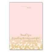 Blush Roze en gouden Twinkle Lights Design Kaart (Voorkant)