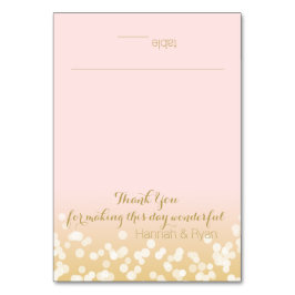 Blush Roze en gouden Twinkle Lights Design Kaart