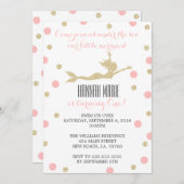 Blush roze en gouden zeemeermin verjaardagsfeestje kaart (Voorkant / Achterkant)