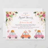 Blush roze en goudpompoen op Vrijgezellenfeest Kaart (Voorkant)