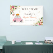 Blush roze en goudpompoen op Vrijgezellenfeest Spandoek (Beurs)