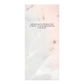 Blush roze en grijs marmer met zwart Service Menu (Achterkant)
