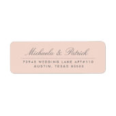 Blush Roze en houtskool grijze Adresetiketten Etiket (Voorkant)