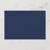Blush roze en marineblauw florale waterverven RSVP Informatiekaartje (Achterkant)