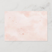 Blush roze en marineslag legant Spring Wedding Det Informatiekaartje (Achterkant)