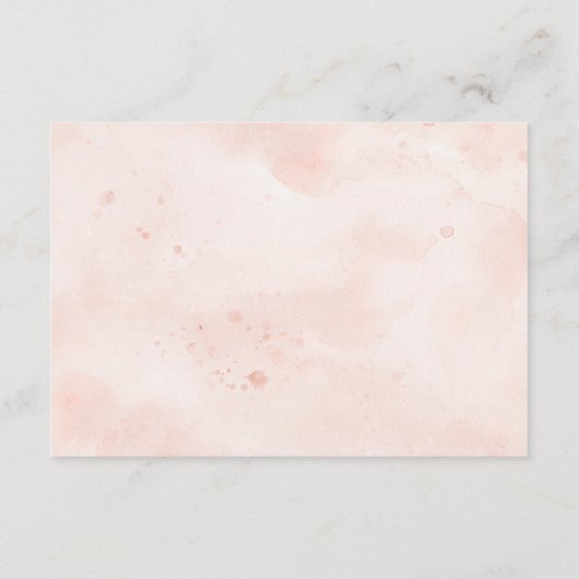 Blush roze en marineslag legant Spring Wedding Det Informatiekaartje (Achterkant)