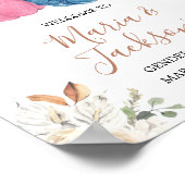 Blush roze en nabestaandenpompoen Geslacht onthull Poster (Hoek)