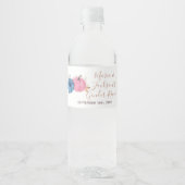 Blush roze en nagemaakte pompoen waterfles etiket (Voorkant)