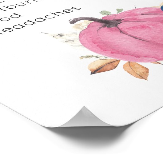 Blush roze en nazeeppompoen Poster oude vrouwen (Hoek)