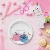 Blush roze en nazeeppompoen Robuust Papieren Bordje (Feest)
