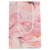 Blush roze en Paarse marmering Medium Cadeauzakje (Achterkant)