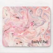 Blush roze en Paarse marmering Muismat (Voorkant)