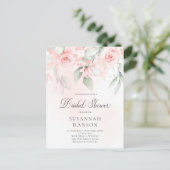 Blush Roze en Pastel Groen Bloemen Vrijgezellenfee Briefkaart (Staand voorkant)