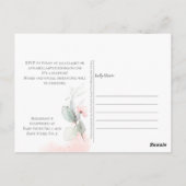 Blush Roze en Pastel Groen Bloemen Vrijgezellenfee Briefkaart (Achterkant)