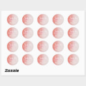 Blush roze en perse Waterverf bruiloft Bedankt Ronde Sticker (Vel)