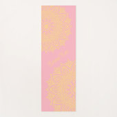 Blush roze en perzik mandala bloem yogamat (Voorkant)