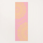 Blush roze en perzik mandala bloem yogamat (Achterkant)