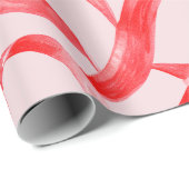 Blush Roze en Rode Lint Cadeaupapier (Rol Hoek)