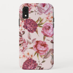 Blush Roze en rode Waterverf Florenz Rozen Case-Mate iPhone Case